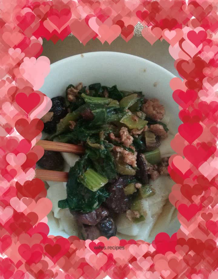 Stir-fried Mao Bai Lai with minced meat and fragrant rut