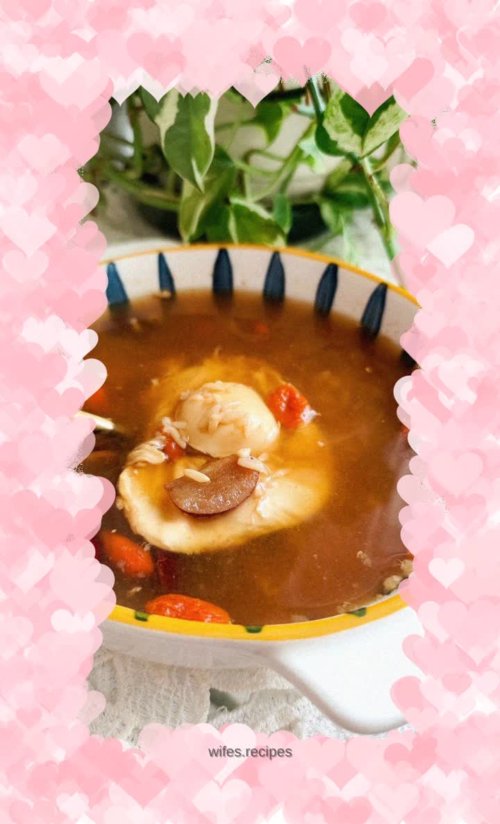 Brown sugar and egg fermented glutinous rice