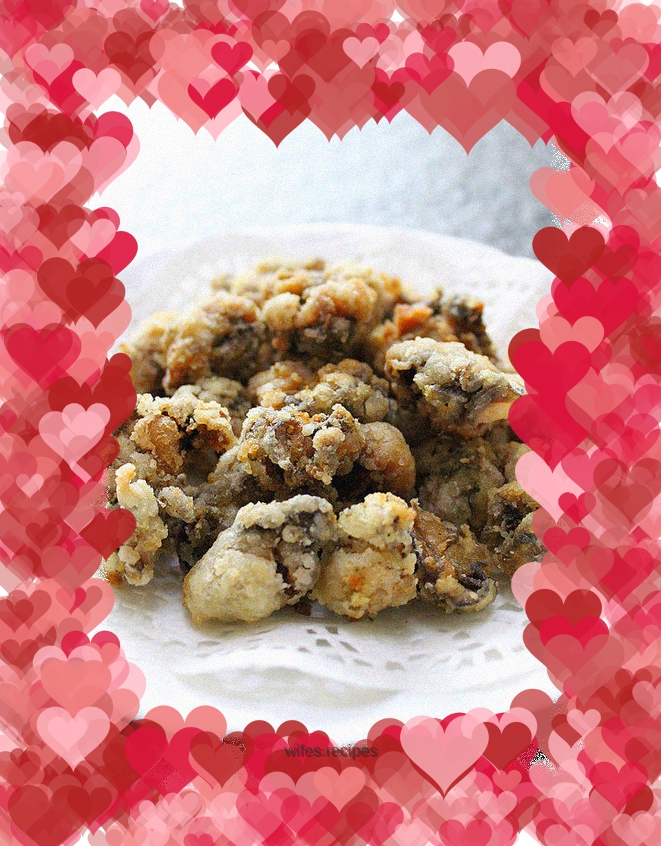 Crispy fried oysters