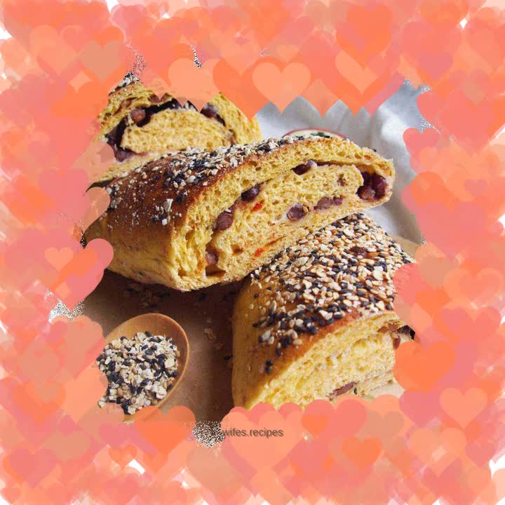 High fiber wolfberry cheese honey bean soft European bun
