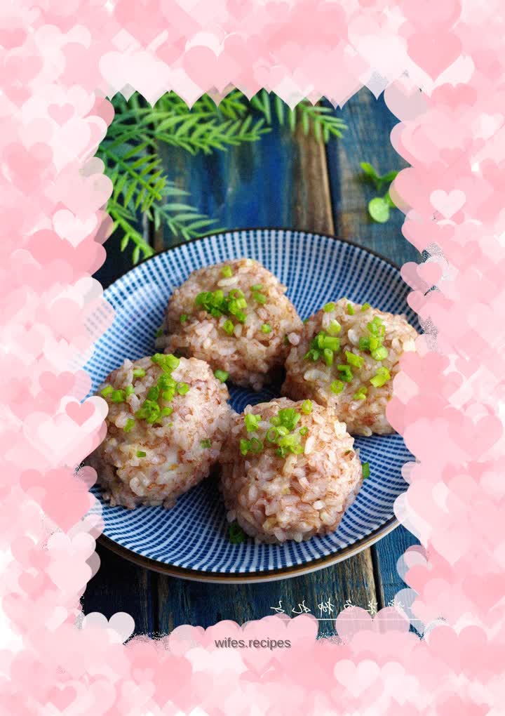 【Steaming】Red Japonica Rice Fish Fillet Meatballs