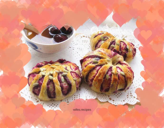 Fancy purple potato rolls