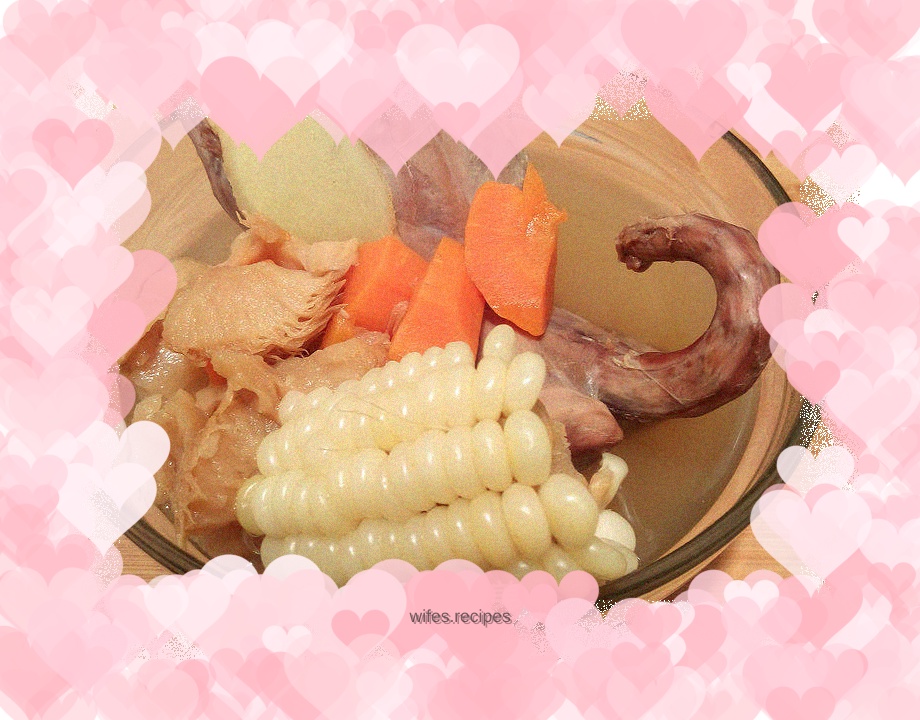 Hericium pigeon corn soup