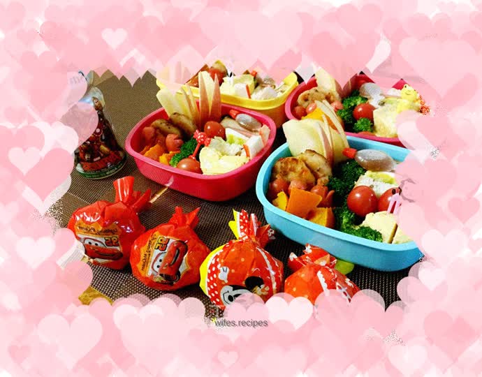 Cute Japanese-style bento for spring outing--my son and his daughter’s annual spring outing and autumn outing are indispensable without mommy’s loving bento! The children like it very much and love to eat~