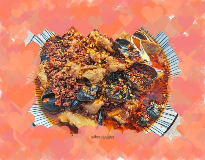 Fat version of boiled pork slices