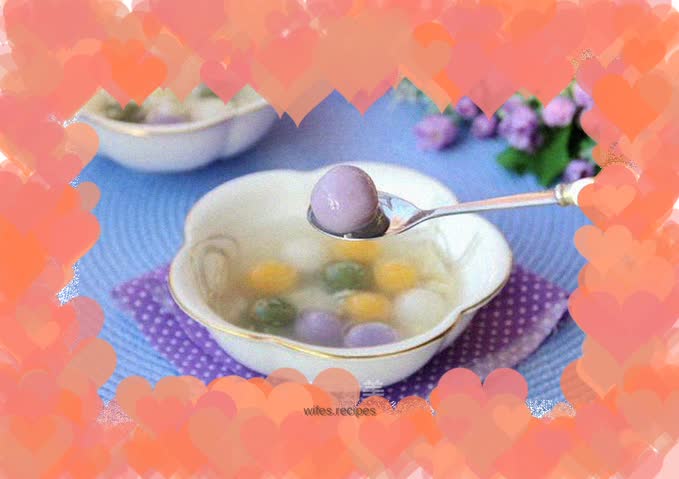 Colorful glutinous rice balls