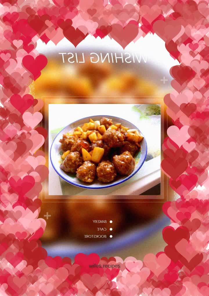 Fruit sweet and sour meatballs