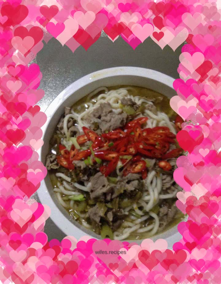 Delicious noodles as simple as cooking instant noodles - Sauerkraut Fatty Beef Udon Noodles