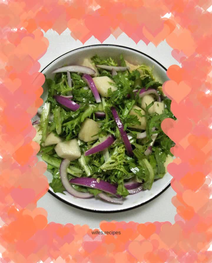 Bitter chrysanthemum mixed with snow pear