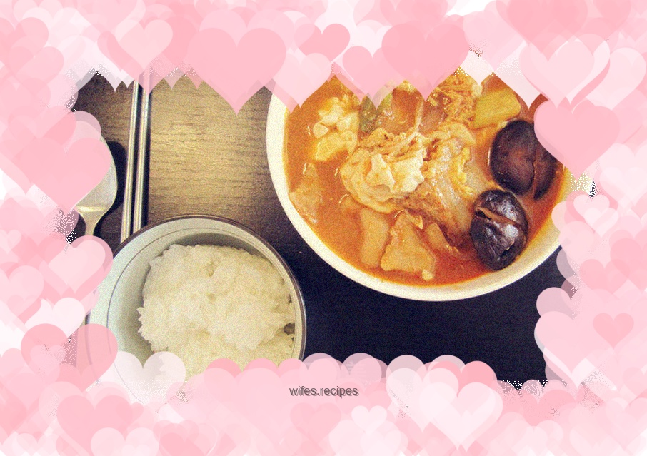 Korean soybean paste soup (home-style version without stone pot)