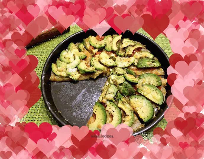 Avocado Shredded Potato Pizza