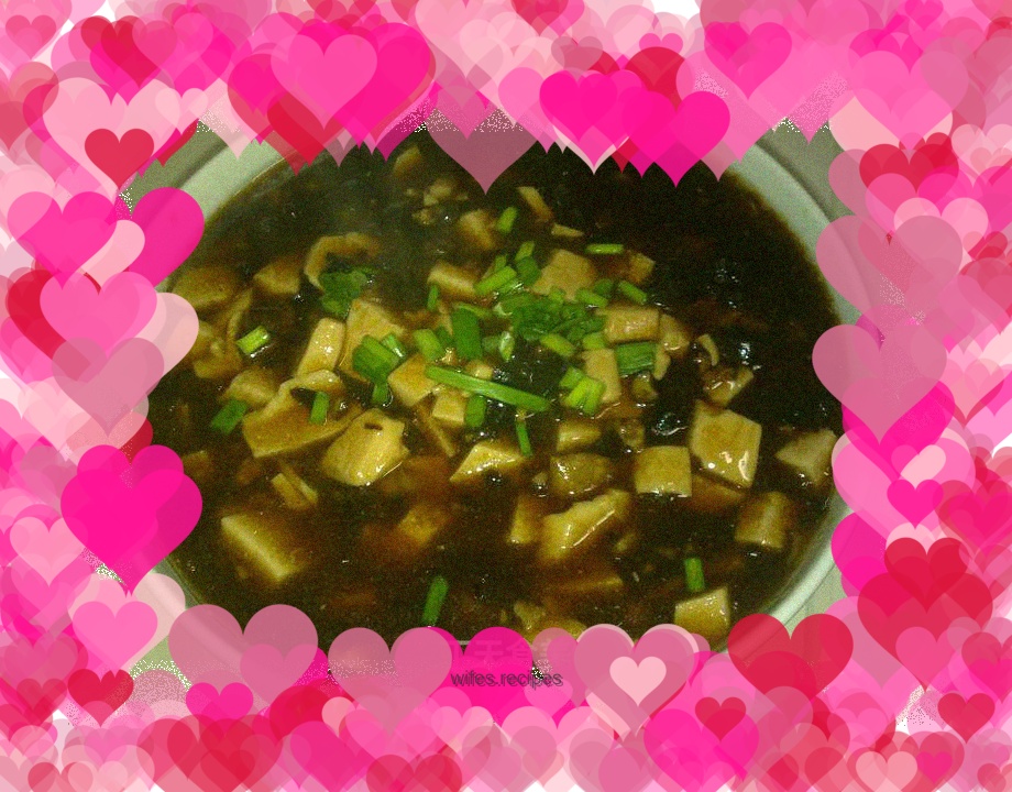 Warm winter mushroom and tofu soup
