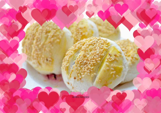 Wife cake - red bean paste version