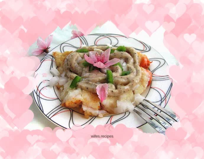 Peach Blossom Salad Shrimp Steak
