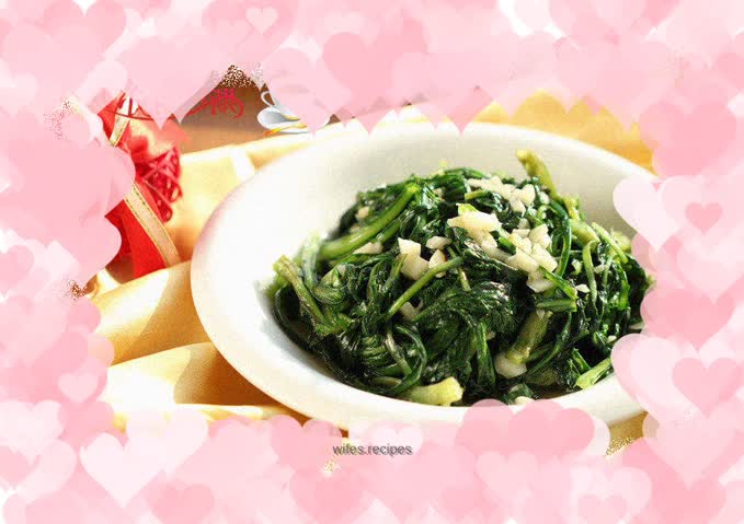 【Hubei】Stir-fried chrysanthemum with garlic
