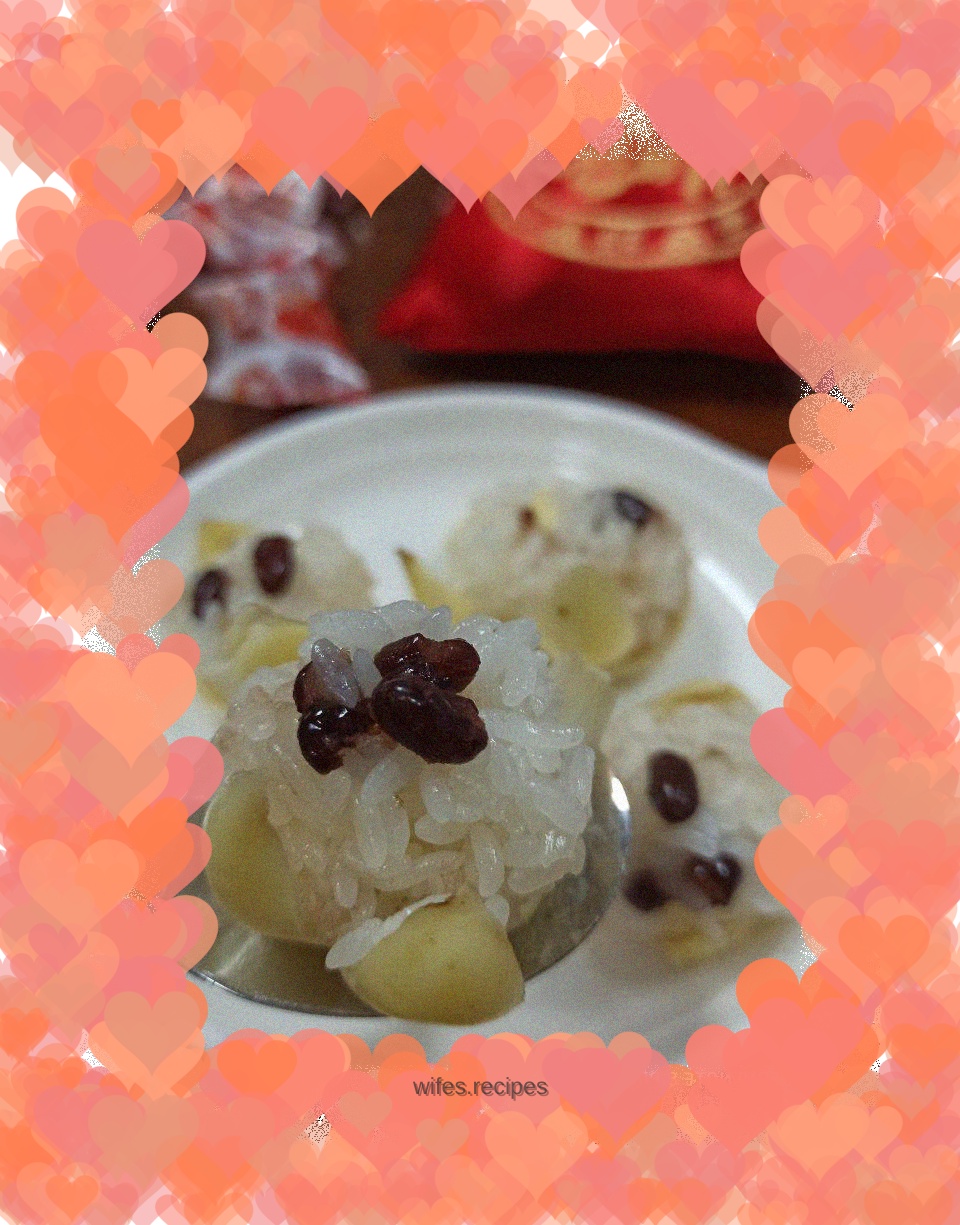 Honey bean and lily rice balls