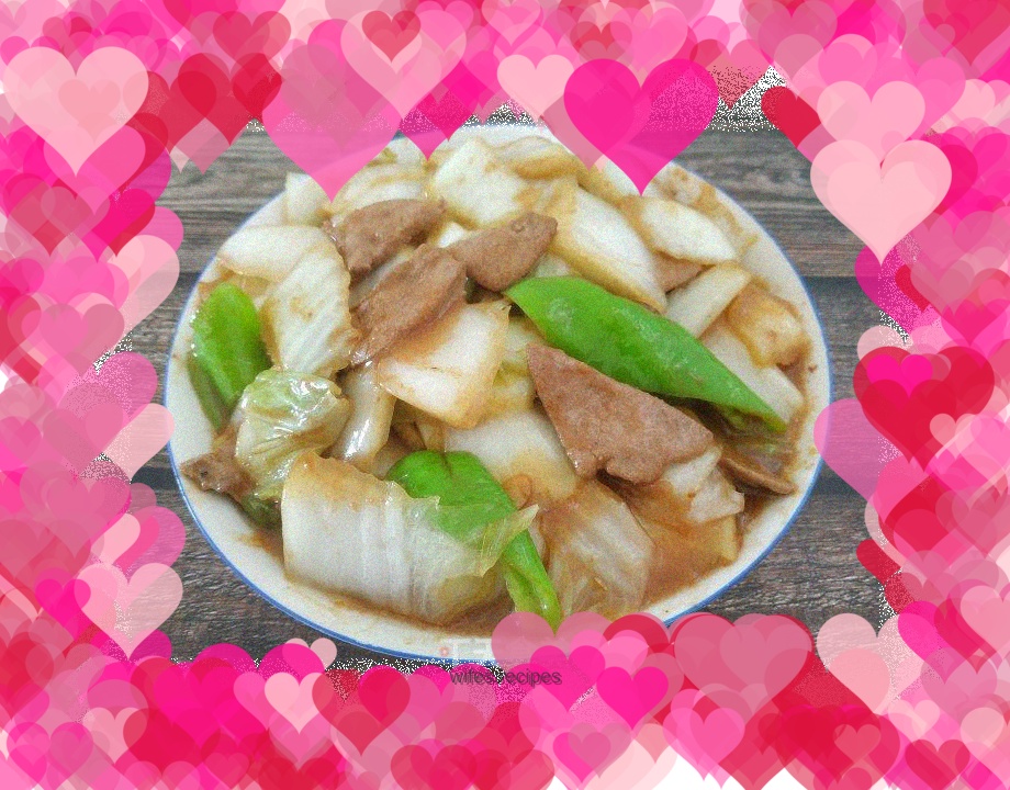 Chinese cabbage and pork liver