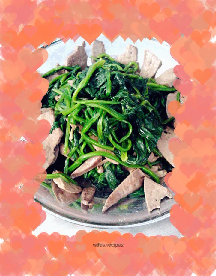 Stir-fried Pork Liver and Spinach