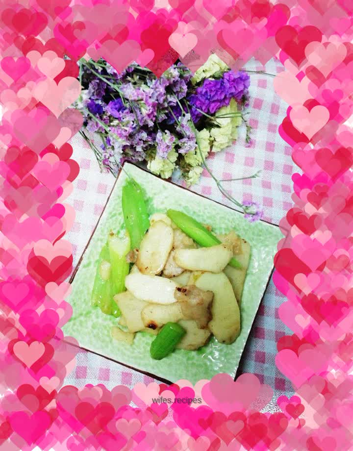 Celery and Huaishan Stir-fried