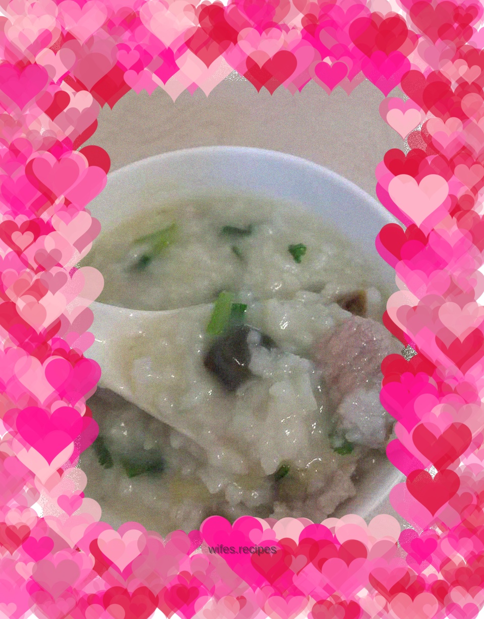 Raw preserved egg and lean meat porridge