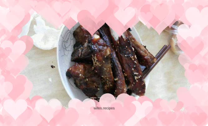 Red wine grilled pork ribs