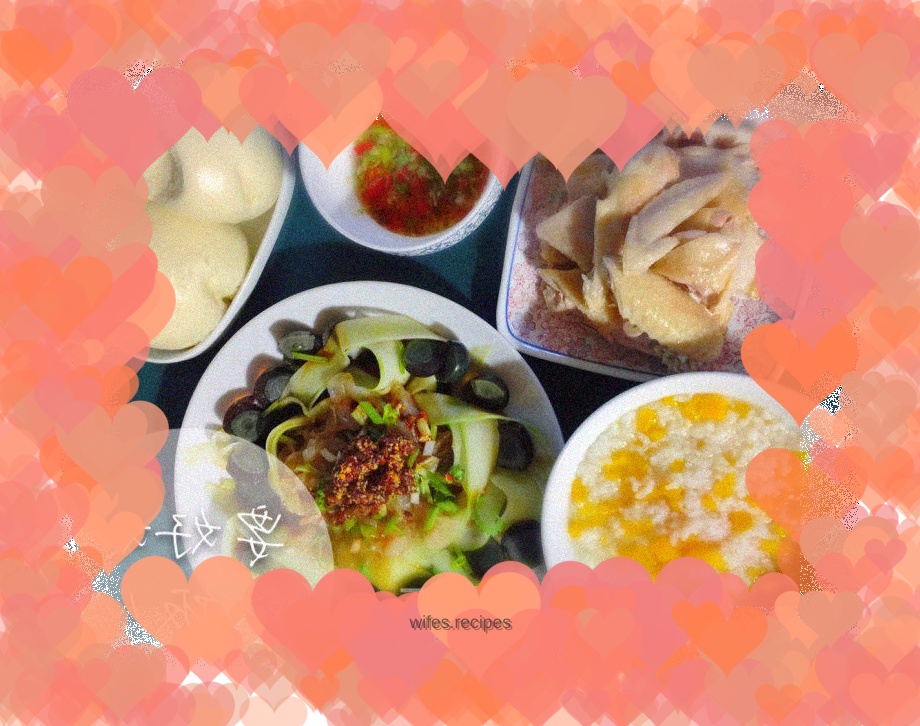 Simple version of plain-cut chicken