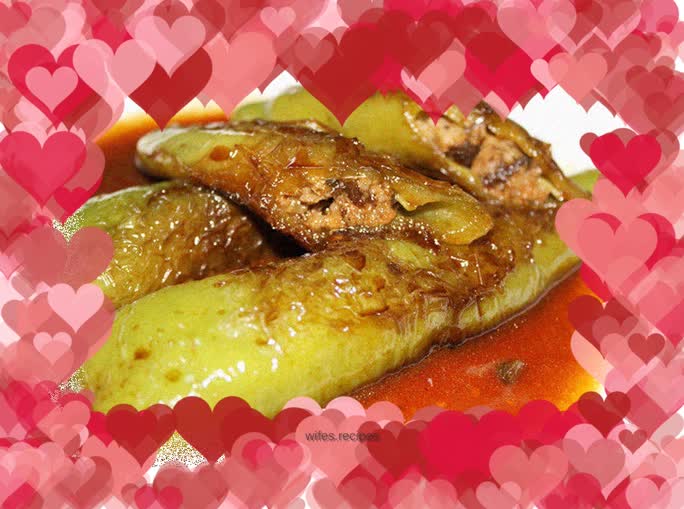 As a side dish - tiger pepper stuffed with meat