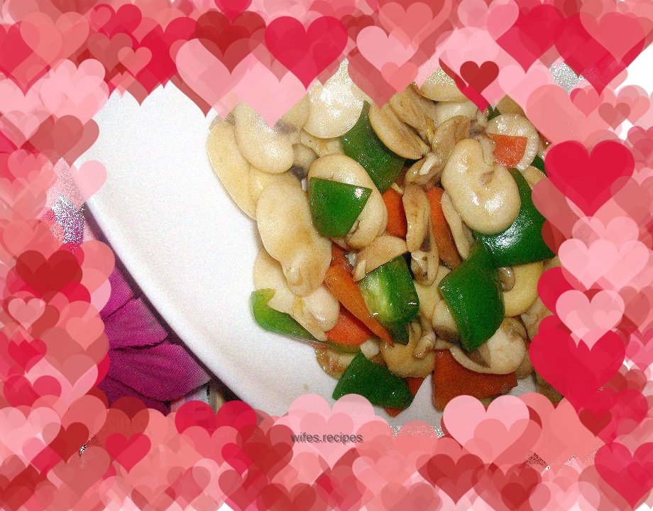 Colorful vegetable broad beans