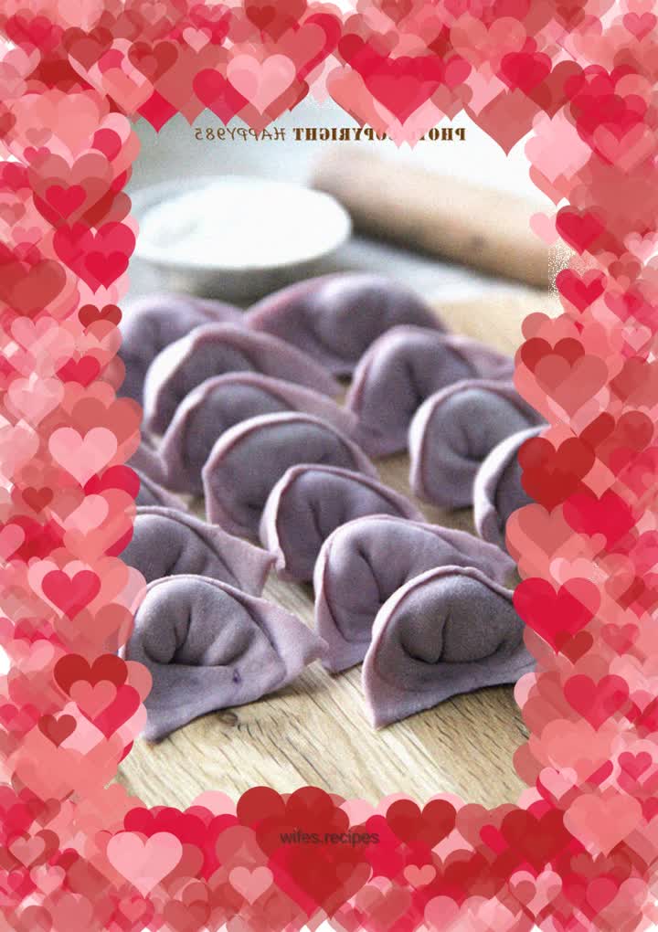 Make a pot of delicious dumplings for the Winter Solstice - Purple Potato, Mushroom, Celery and Fresh Meat Dumplings