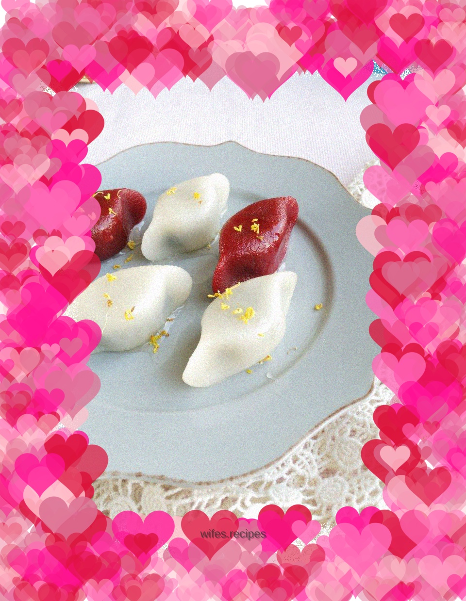 Black sesame and peanut wedges