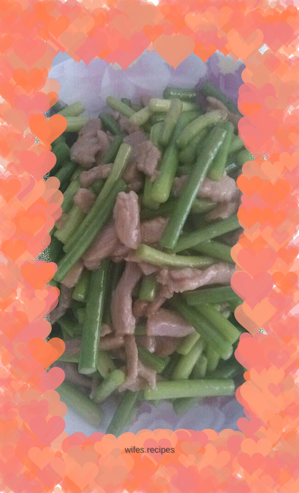 Stir-fried pork with garlic