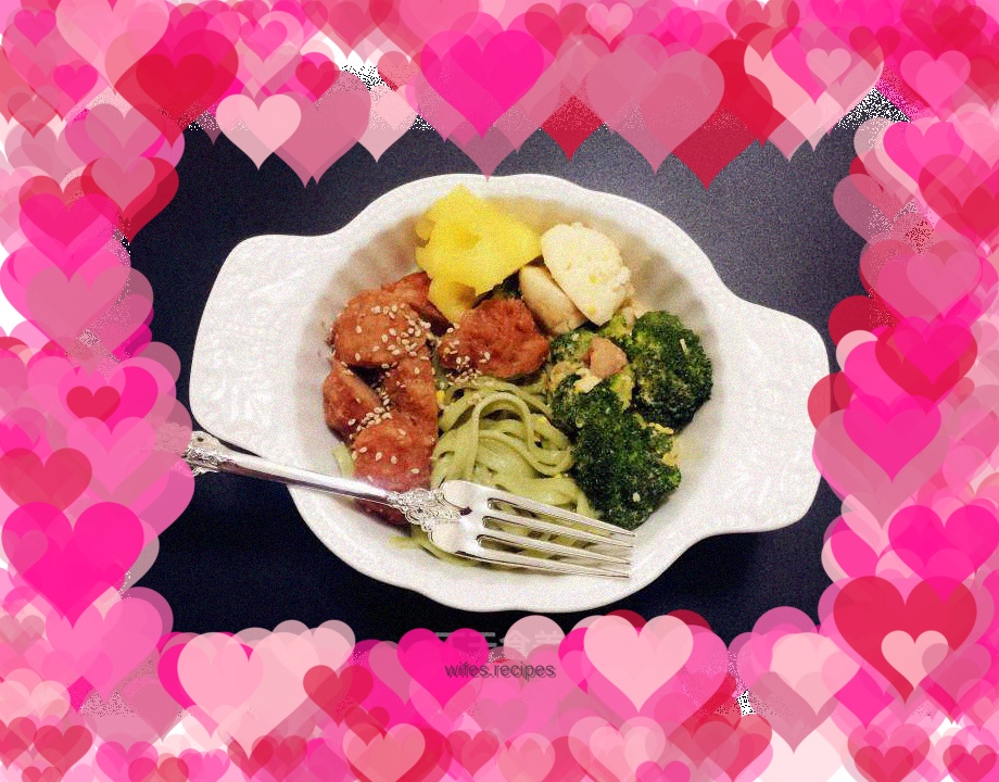 Meatballs and egg noodles