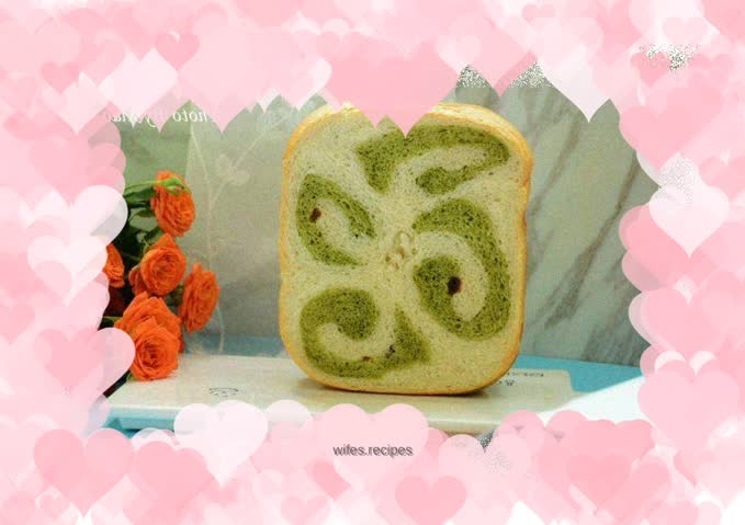 Matcha two-color toast