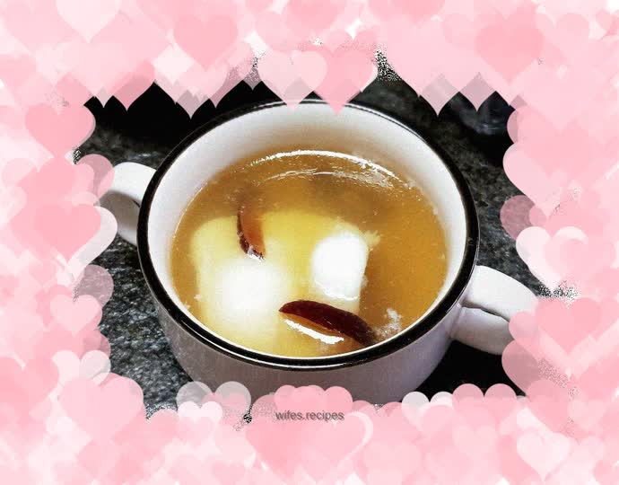 Ginger Date Poached Egg Soup