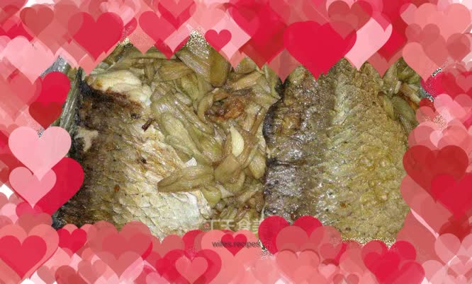 Braised fish with pickled taro sprouts