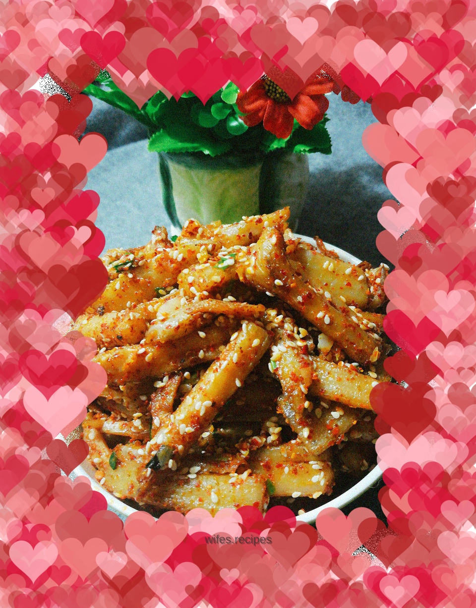 Spicy cumin lotus root strips