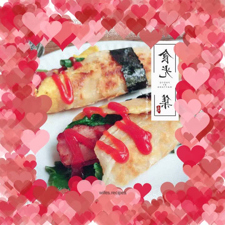 Bacon Omelette Hand Pancakes