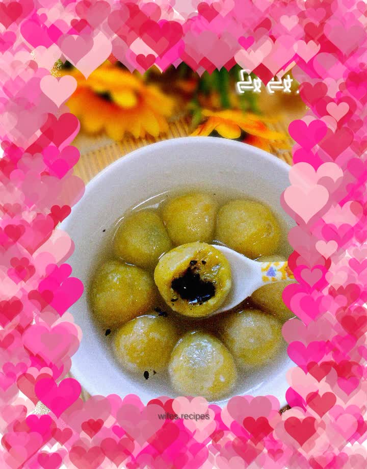 Pumpkin glutinous rice balls