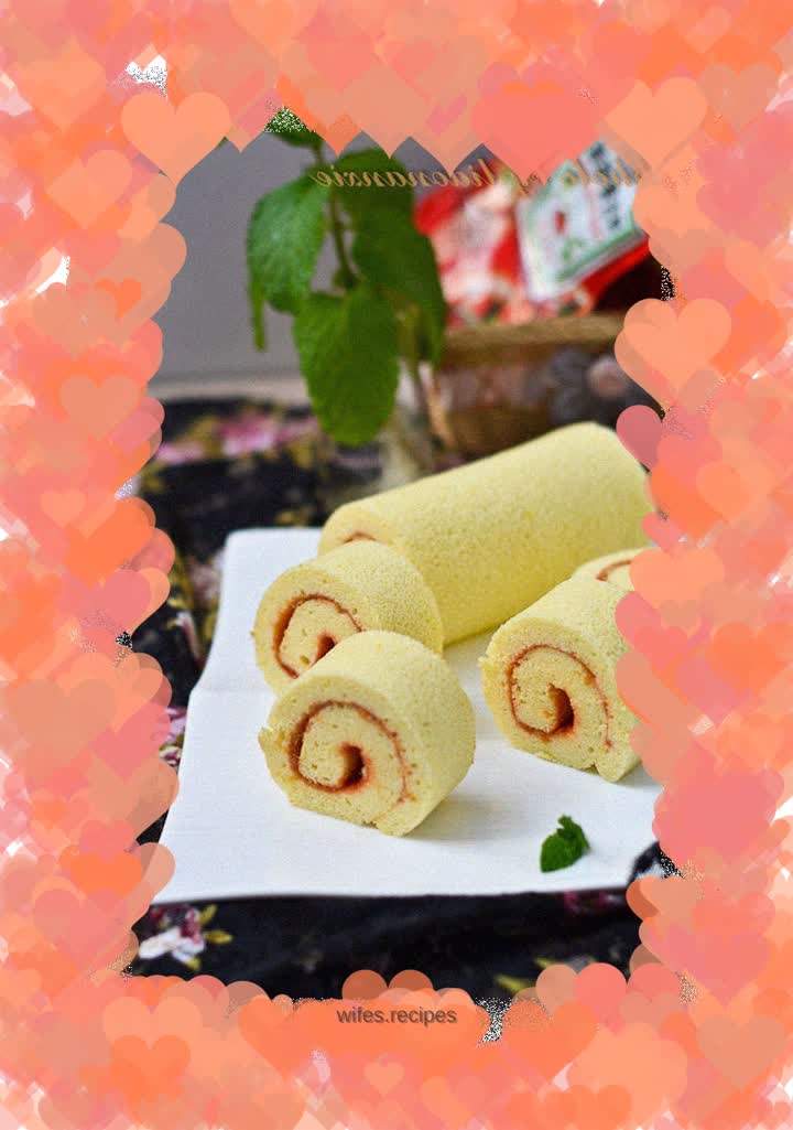 Tomato Sauce Meat Floss Cake Roll