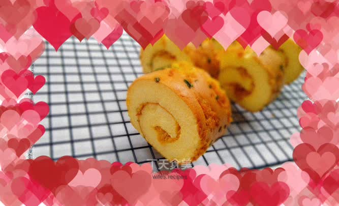 Delicious meat floss cake roll