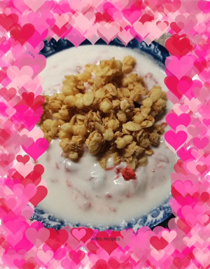 Strawberry Applesauce Mixed with Yogurt