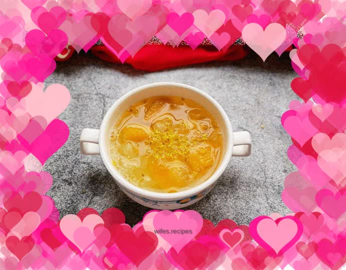 Sweet-scented osmanthus and loquat stewed with white fungus