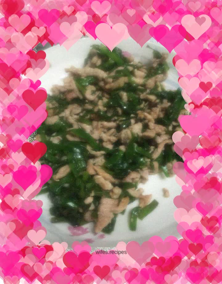 Stir-fried shredded pork with leeks