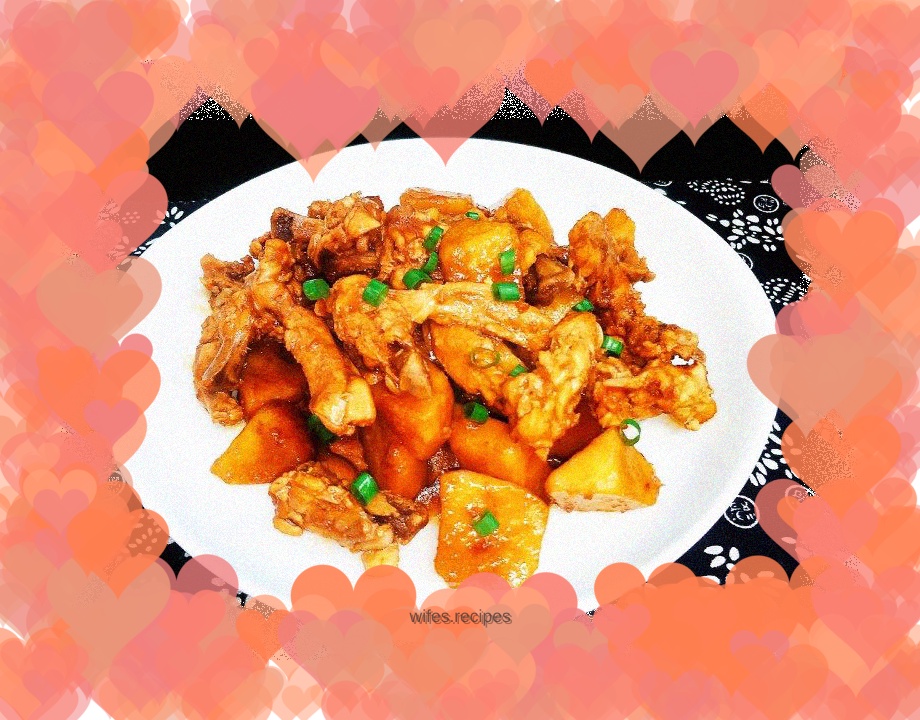 Braised Chicken Wishbone Potatoes