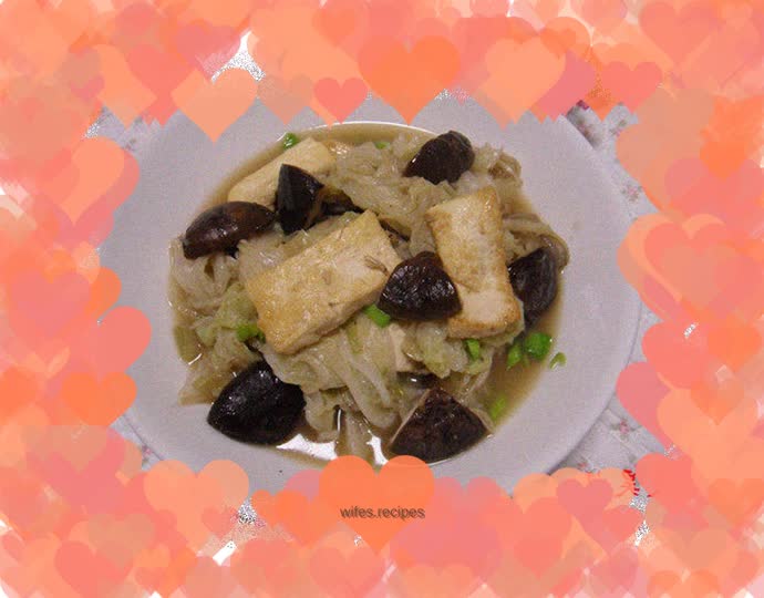 Cabbage stewed with tofu