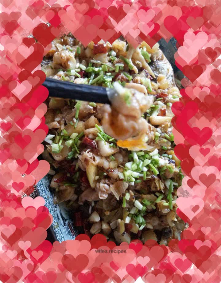 Braised river fish with kimchi fish