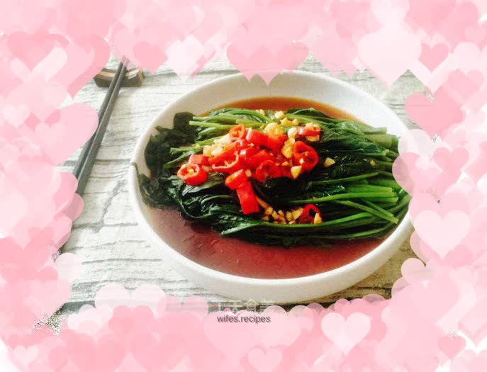 Water spinach with soy sauce