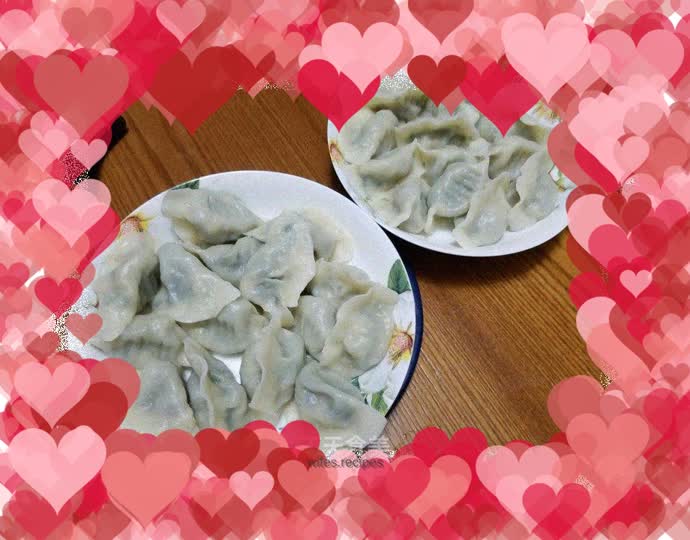 Lettuce and egg dumplings