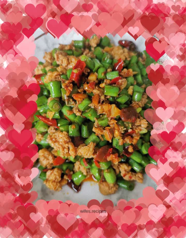 Stir-fried minced pork with green beans