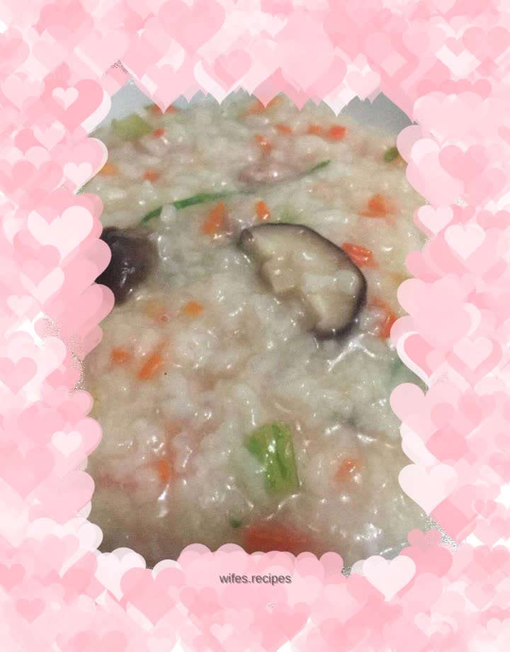 Vegetable and lean meat porridge